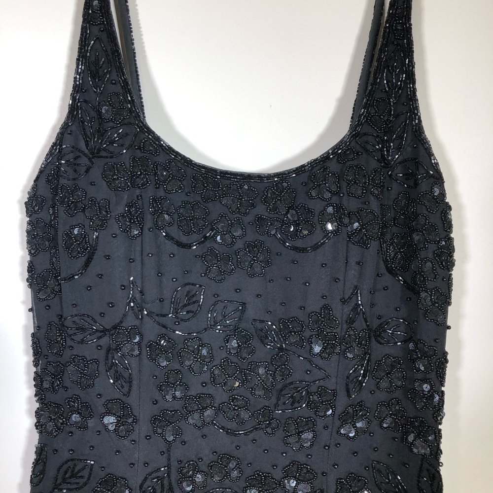 Sean collection beaded black gown dress